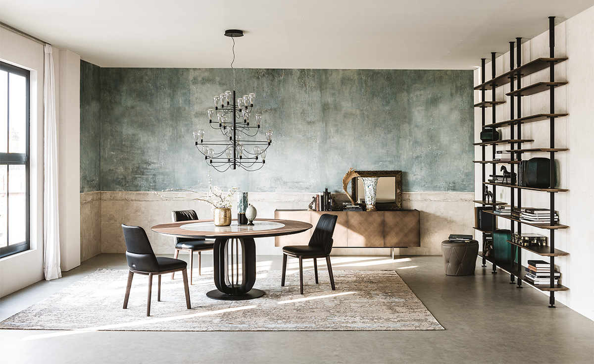 Стол обеденный Cattelan Italia Soho Ker-Wood круглый (Италия)