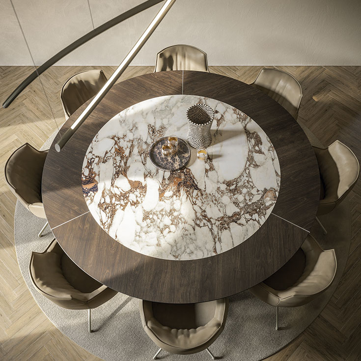Стол обеденный Cattelan Italia Senator Ker-Wood круглый (Италия)