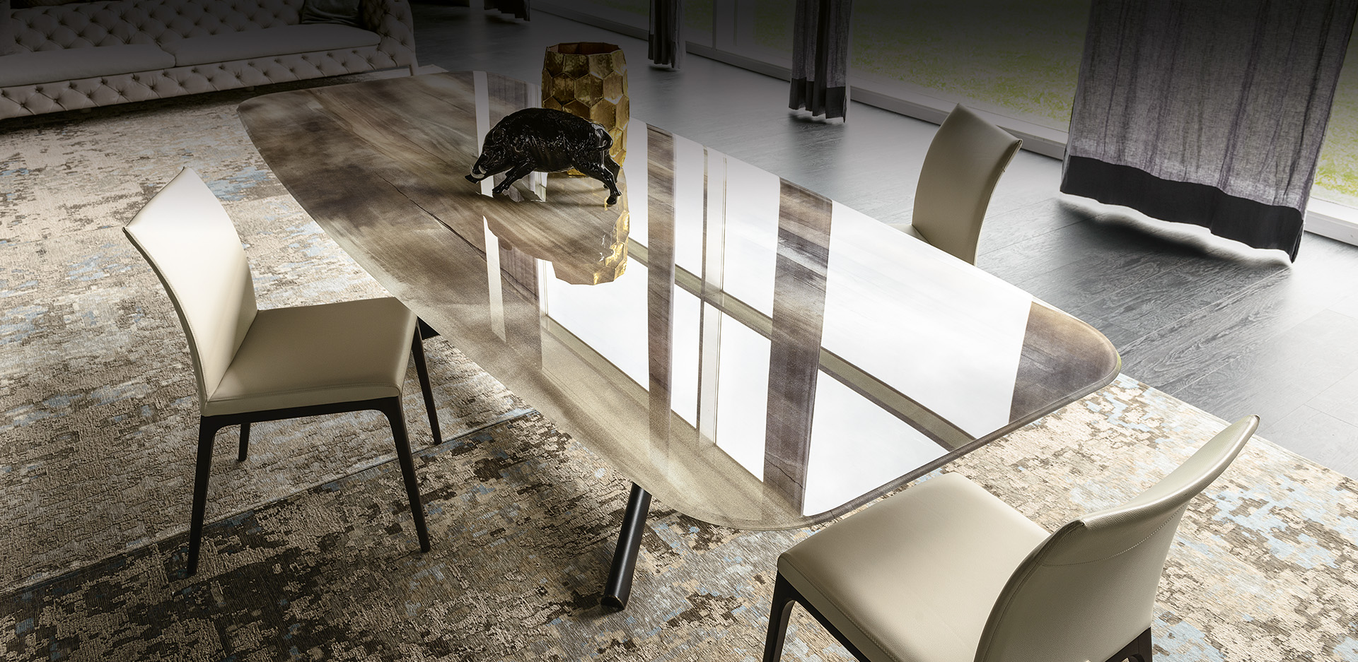 Стол обеденный Cattelan Italia Planer Crystalart Стол обеденный Cattelan Italia Planer Crystalart (Италия)