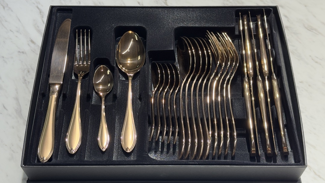 Столовые приборы (24 шт.) Belo Inox TAMISA bronze106-107 (Португалия)