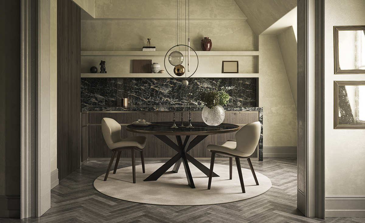 Стол обеденный Cattelan Italia Spyder Keramik Premium Round (Италия)