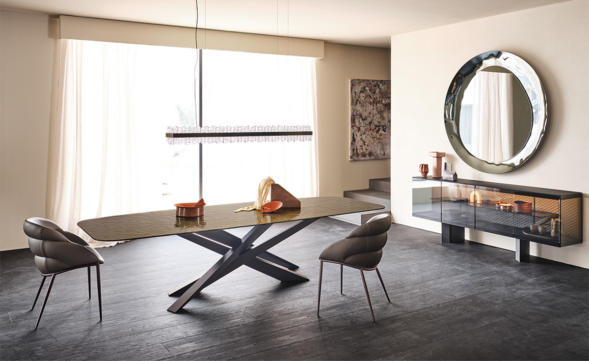 Стол обеденный Cattelan Italia Lancer Moonglass (Италия)