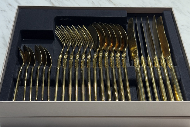 Столовые приборы (24 шт.) Herdmar 1911 GOLD 35 2 Столовые приборы (24 шт.) Herdmar 1911 GOLD 35 (Португалия) 2