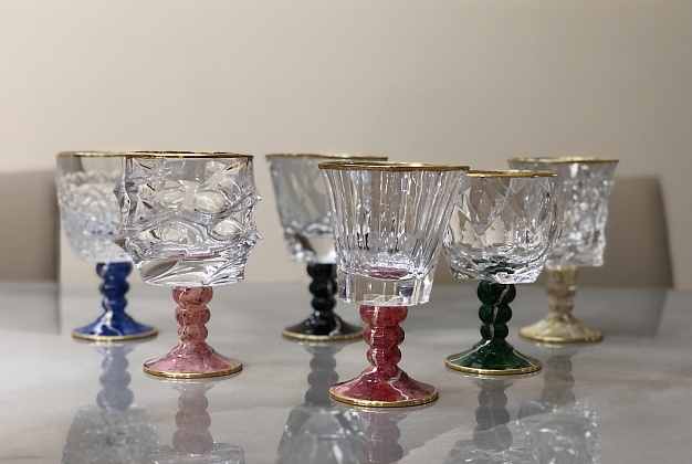 Набор бокалов Vetrerie di Empoli Marble 3 Набор бокалов Vetrerie di Empoli Marble (Италия) 3