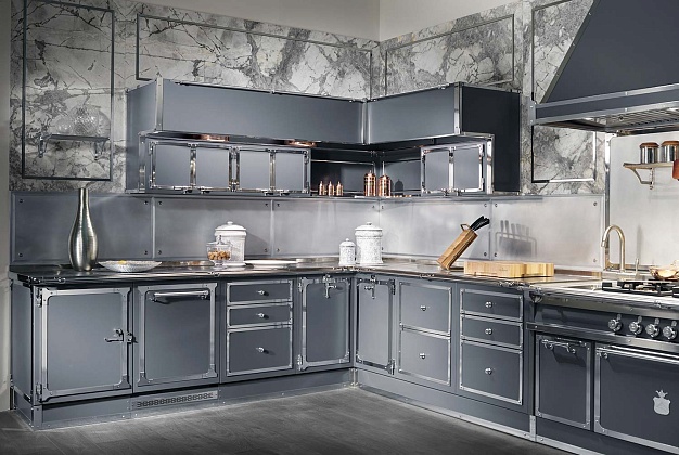 Кухня Officine Gullo Steel Blue Grey 1 Кухня Officine Gullo Steel Blue Grey (Италия) 1