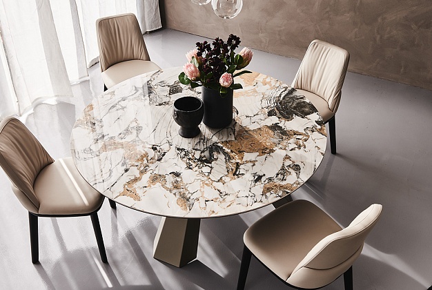 Стол обеденный Cattelan Italia Eliot Keramik круглый 2 Стол обеденный Cattelan Italia Eliot Keramik круглый (Италия) 2