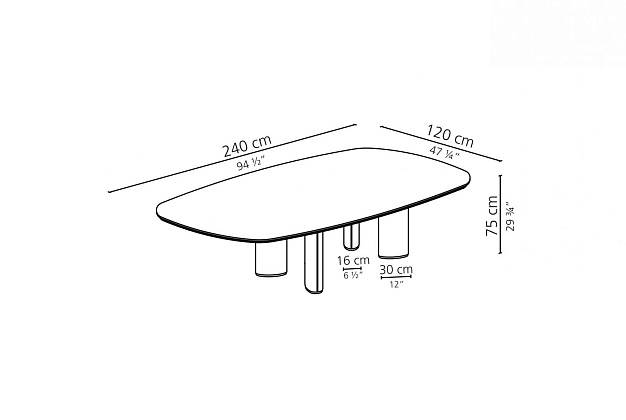 Стол обеденный Casamilano Arne 6 Стол обеденный Casamilano Arne (Италия) 6