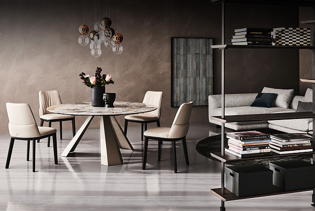 Стол обеденный Cattelan Italia Eliot Keramik Round 1 Стол обеденный Cattelan Italia Eliot Keramik Round (Италия) 1