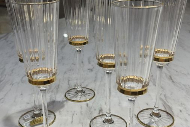 Набор бокалов для шампанского (6 шт.) Cre Art MACASSAR LIGHT 4 Набор бокалов для шампанского (6 шт.) Cre Art MACASSAR LIGHT (Италия) 4